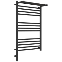 Полотенцесушитель электрический 800x500 темный титан муар МЭМ левый Сунержа Богема с полкой 3.0 15-5806-8050