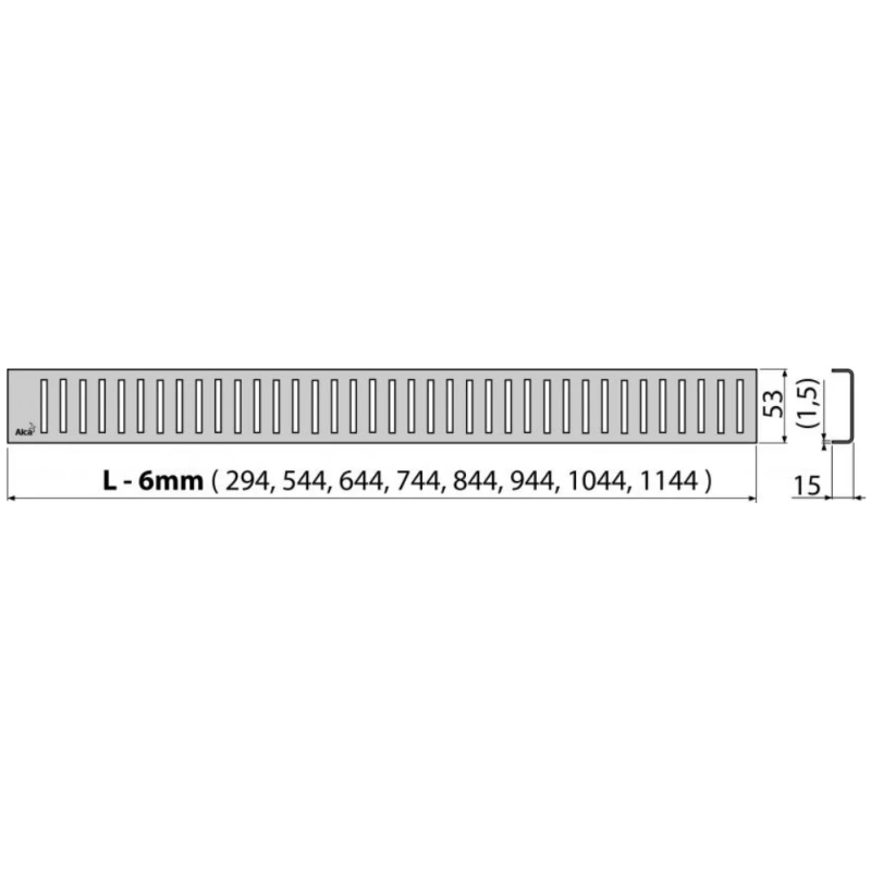 Душевой канал 1044 мм глянцевый хром AlcaPlast APZ101 Pure APZ101-1050 + PURE-1050L