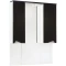 Зеркальный шкаф 96x100,3 см черный глянец/белый глянец Bellezza Эйфория 4619117180046 - 1