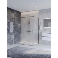 Душевой уголок Cezares Plane PLANE-AH-1-160/100-C-IN 160x100 см, профиль сатин, стекло прозрачное