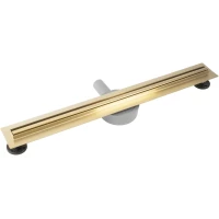 Душевой трап (лоток) Rea Neox Slim Pro REA-G2716 90 см, с решеткой, щелевой, золотой матовый