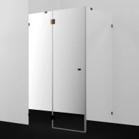 Душевой уголок WasserKRAFT Paar 88H07L-MR 120x90 см L, профиль розовое золото, стекло зеркальное