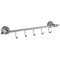 Планка с крючками Savol 68A S-06875A для ванны, хром