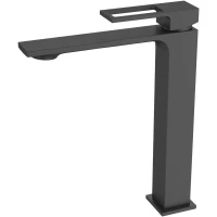 Смеситель для раковины BelBagno Luce LUC-LMC-NERO-W0 без донного клапана, черный матовый