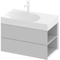 Тумба под раковину Ravak Lite X000001889 80 см R, подвесная, серый матовый