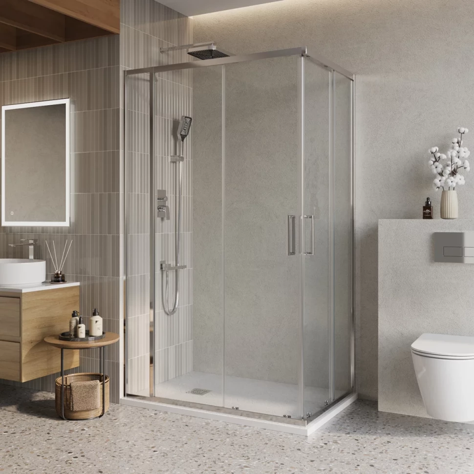 

Душевой уголок BelBagno Luce LUCE-AH-21-115/90-C-Cr 115x90 см, профиль хром, стекло прозрачное