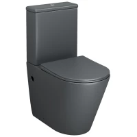 Унитаз-компакт Grossman GR-4480GMS безободковый, с сиденьем микролифт, серый матовый