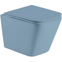 Унитаз подвесной WeltWasser Gelbach 004MT-BU безободковый, с сиденьем микролифт, голубой матовый