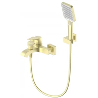 Смеситель для ванны Wonzon & Woghand Flex WW-88037072-BG с душевым гарнитуром, золотой матовый