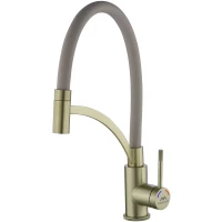 Смеситель для кухни Fashun A54033-21 с гибким изливом, бронза