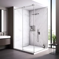 Душевой уголок Veconi Rovigo RV075-14090-01-C4 140x90 см, профиль хром, стекло прозрачное