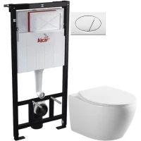 Комплект подвесной унитаз Art&Max Elegant AM9316CHR/SC + система инсталляции AlcaPlast AM101/11203:1RUSSETM70