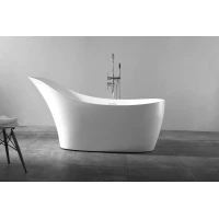 Акриловая ванна Abber AB9245 169x75 см, отдельностоящая, белый