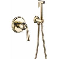 Гигиенический душ Rose R0205E со смесителем, золотой