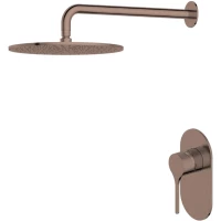 Душевой комплект Feramolli Eva Bella ORS1916-12 300 мм, со смесителем, медь матовая