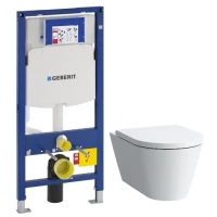 Комплект подвесной унитаз Laufen Kartell by Laufen  8.2033.6.000.000.1 + 8.9133.1.000.000.1 + система инсталляции Geberit 111.300.00.5