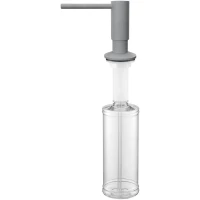 Дозатор для жидкого мыла Paulmark Decus D004-GR 350 мл, встраиваемый, для кухни, серый