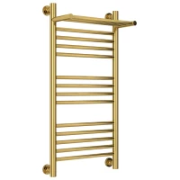 Полотенцесушитель водяной 800x400 золотой Сунержа Богема с полкой+ 03-0223-8040