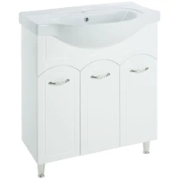 Тумба с раковиной белый глянец 79,5 см Bellezza Амелия 4630313000013 + 4690311008985