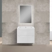 Комплект мебели белый глянец 61 см Vincea Norma VMC-2N600GW + VCB-2N600W + VLM-2J600