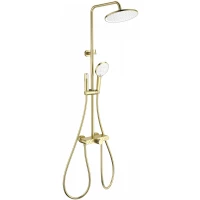 Душевая система Wonzon & Woghand Muse Selesta WW-B4113-BG 255 мм, с термостатом, золотой матовый
