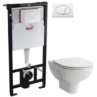 Комплект подвесной унитаз Laufen Pro 8.2095.0.000.000.1 + 8.9896.6.000.000.1 + система инсталляции AlcaPlast AM101/11203:1RUSSETM70