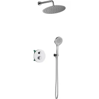 Душевой комплект Lemark Beluga LMF-8065B-C 300 мм, с термостатом, хром