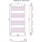 Полотенцесушитель водяной 1200x600 перемычка выгнутая флок пурпурный Сунержа Богема+ 58-0221-1260 - 4
