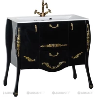 Тумба черный/золото 97,6 см Aquanet Виктория 00183932