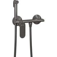 Гигиенический душ Knotlor Dew FHS01S0GM со смесителем, вороненая сталь