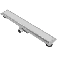 Душевой трап (лоток) Rea Neox REA-G2503 80 см, с решеткой, щелевой, матовый хром