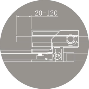 Изображение товара душевая дверь 70-80 см cezares slider-b-1-70/80-br-nero бронза
