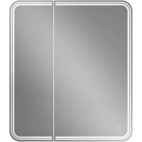 Зеркальный шкаф Art&Max Verona AM-Ver-700-800-2D-R-DS-F 70x80 см R, с LED-подсветкой, сенсорным выключателем, диммером, белый матовый