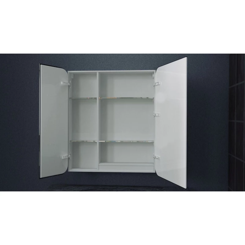 Зеркальный шкаф 70x80 см белый матовый R Art&Max Verona AM-Ver-700-800-2D-R-DS-F