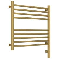 Полотенцесушитель электрический 500x500 золотой матовый МЭМ правый, перемычка прямая Сунержа Богема 3.0 032-5805-5050