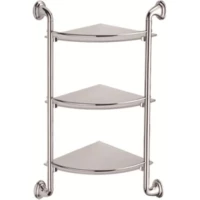 Полка стеклянная D-Lin D263310 28,2x28,2 см, угловая, тройная, хром