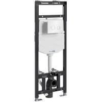 Инсталляция для унитаза WasserKRAFT Alme 15 15TLT.010.ME.WH01 с кнопкой смыва, белый/хром/белый