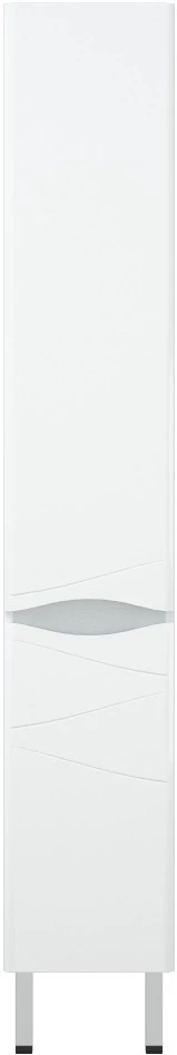 Пенал напольный белый глянец/серый металлик R Corozo Омаха SD-00000968 шкаф пенал corozo омаха 30 белый металлик sd 00000968