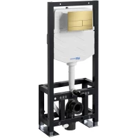 Инсталляция для унитаза WasserKRAFT Dill 61 61TLT.010.ME.MG04 с кнопкой смыва, золотой матовый
