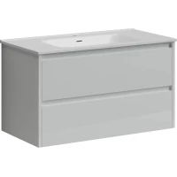 Тумба с раковиной белый глянец 91 см Sancos Libra LB90W + CN7002