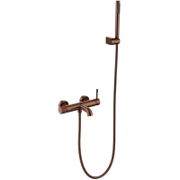 Смеситель для ванны Boheme Uno 463-BRB с душевым гарнитуром, бронза матовая
