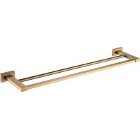 Полотенцедержатель Shevanik SG5627G 62 см, двойной, золотой матовый