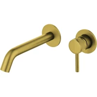 Смеситель для раковины Allen Brau Priority 5.31030-GB встраиваемый, без донного клапана, золотой матовый