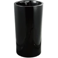 Раковина CeramaLux NB135MB 46x46 см, напольная, черный матовый