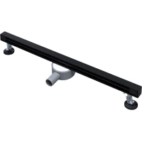 Душевой трап (лоток) AltroBagno Trave AltroBagnoTrave071220MB 80 см, с решеткой, щелевой, черный матовый