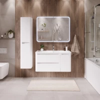 Комплект мебели белый глянец 100,1 см Grossman Адель 1010001 + 4627173210263 + 2010004