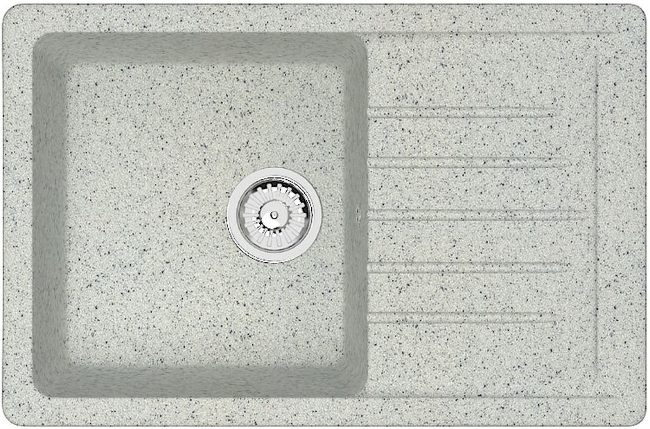 Кухонная мойка Zett Lab Модель 16 светло-серый матовый T016Q010 - фото 1