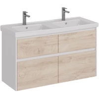 Тумба дуб кантри/белый глянец 120 см Lemark Combi LM03C125T-dub