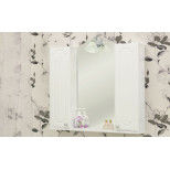 Зеркальный шкаф 80х72,8 см белый глянец Sanflor Ксения H0000000119