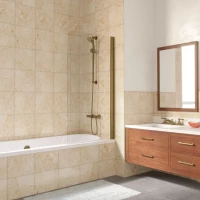 Шторка на ванну Vegas Glass EV LUX 60 05 01 R 60 см R, профиль бронза, стекло прозрачное